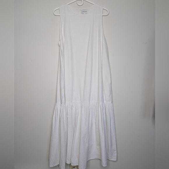 The Drop Ilana Loose Sleeveless Wide-hem Poplin Maxi Size Large White - Picture 6 of 11